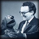 Jerry Juhl and Rowlf the Dog